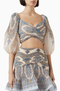 Zimmermann Pleated Crop Top