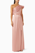 NASS One-shoulder Dress in Crepe
