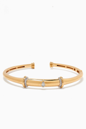 L'Atelier Nawbar Warrior Diamond Bangle in 18kt Yellow Gold