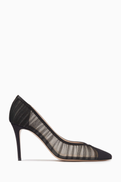 Andrea Wazen Nora 85 Pumps in Tulle & Satin