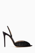 Andrea Wazen Katy 105 Slingback Sandals in Tulle & Satin
