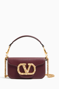 Valentino Garavani Small Loc Shoulder Bag in Calfskin Leather