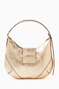 Jimmy Choo Bar Hobo Shoulder Bag in Metallic Leather