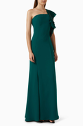 NASS One-shoulder Ruffle Gown