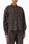 Brunello Cucinelli Sparkling Shirt in Denim