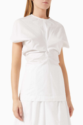 Enza Costa Curve Top in Cotton