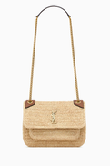 SAINT LAURENT Mini Niki Bag in Raffia