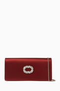 NASS Alice Crystal-embellished Clutch in Satin