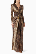 Elisabetta Franchi Python-print Gown