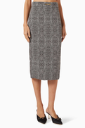 Elisabetta Franchi Python-print Midi Skirt
