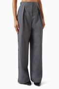 Jil Sander Buttoned-side Pants in Wool