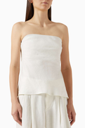 Enza Costa Strapless Top in Linen