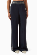 Vince Mid-rise Striped Pants in Viscose