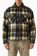 Represent Check Overshirt in Brushed-knit