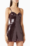 David Koma Sequin-embellished Mini Dress