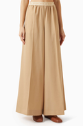 Marni Logo Wide-leg Pants in Wool
