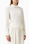 ORR Back Button Blouse in Satin