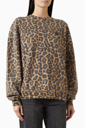 Anine Bing Miles Leopard-print Sweatshirt in Cotton