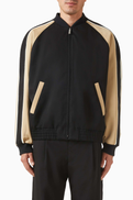 Marni Colour-block Bomber Jacket in Virgin Wool