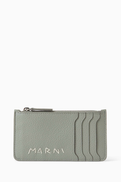 Marni Mending Logo Card Case in Leather