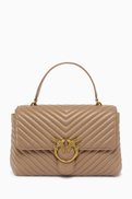PINKO Big Lady Love Puff Bag in Leather
