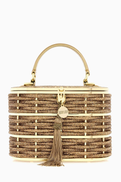 Judith Leiber Willow Crystal Woven Top-handle Handbag