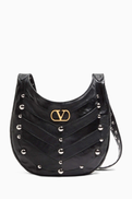 Valentino Garavani Small Hoboho Chevron Bag in Leather