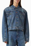 HAIKURE Renee Boxy Jacket in Denim