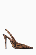 Amina Muaddi Anok 105 Pumps in Leopard-print Suede