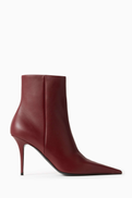 Amina Muaddi Barbara 90 Boots in Nappa Leather