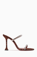 Amina Muaddi Gigi 95 Slipper Mules in Suede