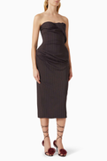 Magda Butrym Pinstriped Midi Dress