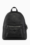 MCM Small Stark Backpack in Maxi Monogram Leather