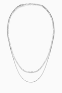 Luv Aj Cecilia Chain Necklace in Silver-plated Brass