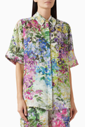 Aje Adina Sheer Shirt in Lyocell Blend
