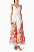 Aje Vacation Maxi Dress in Ramie