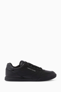 Tommy Hilfiger Debossed Logo Cupsole Sneakers in Leather