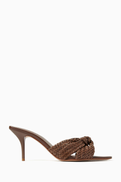 Schutz High Summer II 75 Sandals in Braided Leather