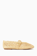 Schutz Artisan Ballerinas in Raffia