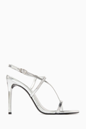 Schutz Azure 105 Sandals in Metallic Leather