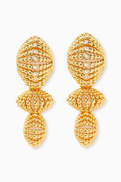 Lynyer Ravi Nova Drop Earrings in 24kt Gold-plated Brass