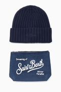 MC2 Saint Barth Knitted Hat & Pouch Set