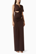 Christopher Esber Crystal-pendant Twisted Dress in Jersey