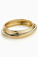 Jenny Bird Lennon Bangle in Plated Brass
