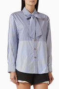 SANDRO Isilys Striped Shirt in Cotton