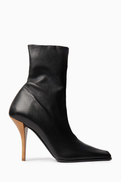 Alaïa Alaa Soft Square 90 Ankle Boots in Leather
