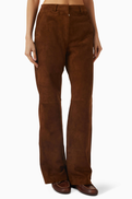 Aexae Straight-leg Pants in Suede