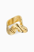 Bottega Veneta Slice Ring in 18kt Gold-finish Sterling Silver