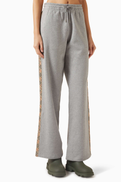 Burberry Check Trim Track Pants in Cotton