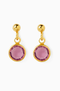 Susan Caplan 1980s Vintage Amethyst Drop Earrings